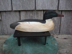 MINIATUR MERGANSER KÖDER PRIMITIVE VOLKSKUNST NEW YORK KÖDER NR - Bild 1 von 3
