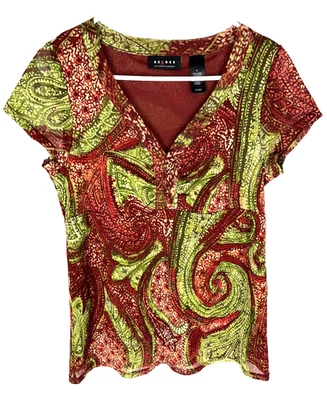 Blusa Babydoll De Colección Y2K Años 90 Axcess Mujer Talla M Verde Terroso Hada Grunge Transparente Foto 1 de 4