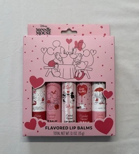 Disney Minnie Mouse Flavored Lip Balms Set Five Pack Multi Scent/Flavor New - Picture 1 of 2