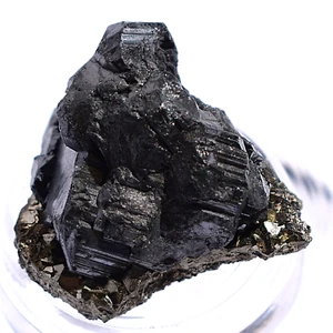 Bournonite Crystal Mineral Specimen with Pyrite Cogwheel shape from Bolivia - Picture 1 of 15