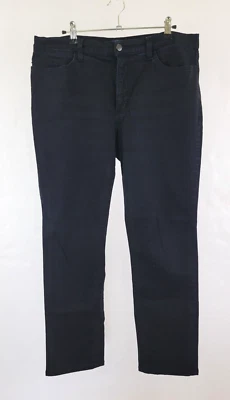 NYDJ Not Your Daughters Jeans Petite Straight Leg Jean in Black, Size 14 x 29 - Image 1 of 4