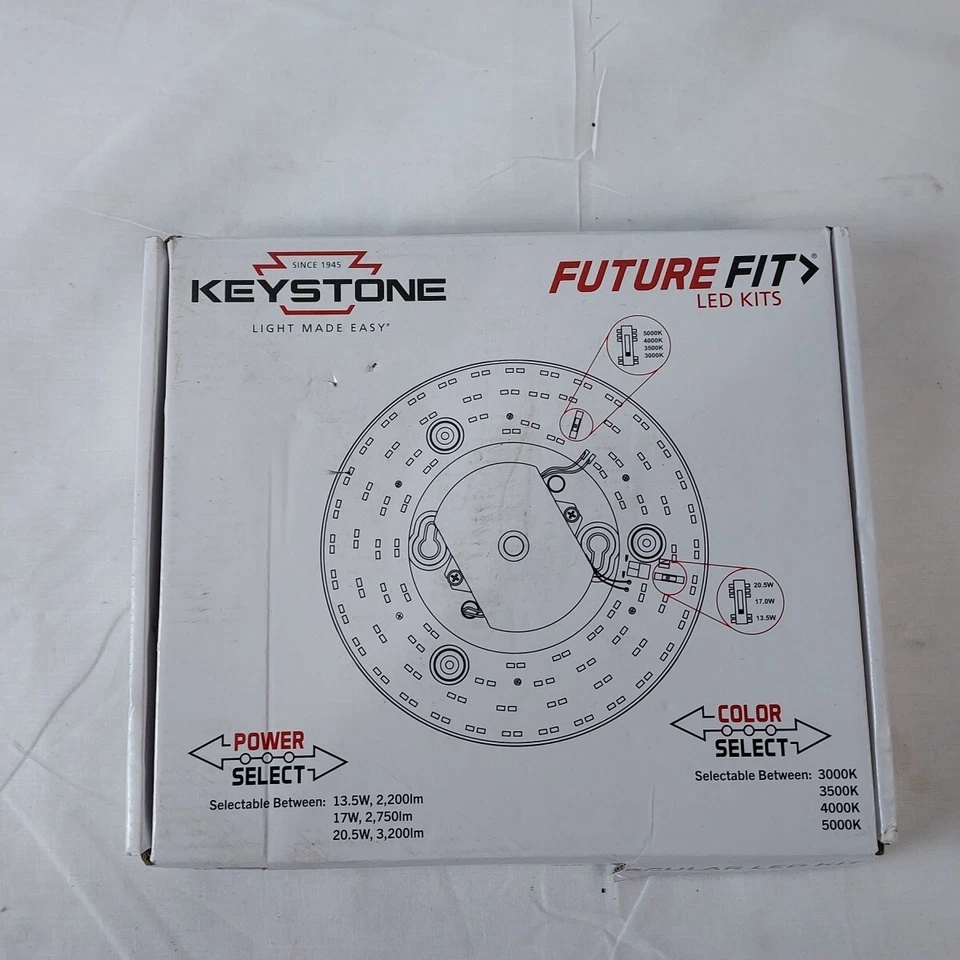 Keystone Future Fit 8" Circular LED Kit KT-RKIT20PS-8CP-8CSC-VDIM 843654128122 - Image 1 of 4