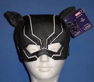 MARVEL-BLACK PANTHER-Fabric Mask-SUPER HERO-Halloween cat-Childs dress up play - Picture 1 of 6