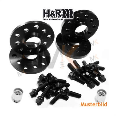 Placas de carril H&R negras VA & HA 10mm para Skoda Superb II 3T4 2008-15 - Imagen 1 de 4