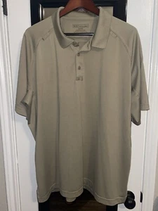 5.11 Tactical Polo Shirt Mens XX-Large Tan Short Sleeve - Picture 1 of 4