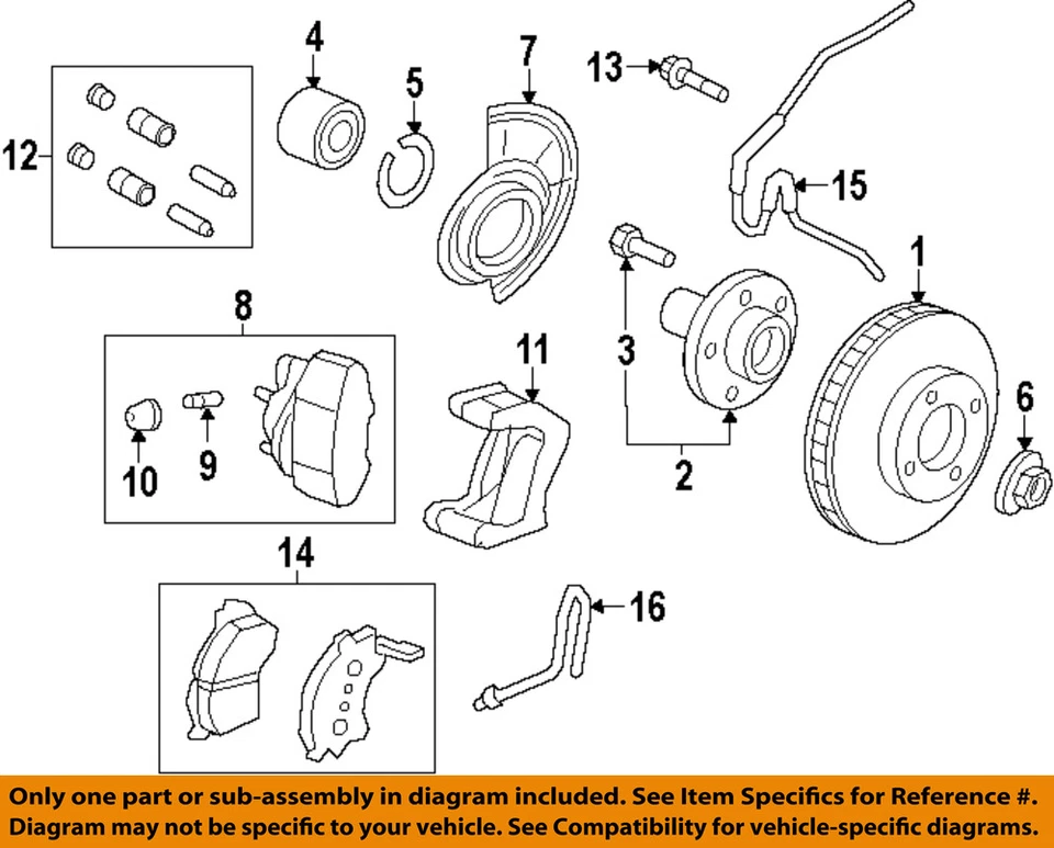 FORD OEM Front Brake-Disc Caliper AL8Z2B121A - Image 1 of 1
