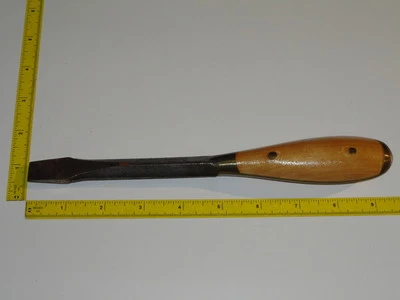 NOS IRWIN PERFECT HANDLE SCREWDRIVER 9 1/2 WOOD Grip JEEP TOOL KIT Square Shank - Image 1 of 4