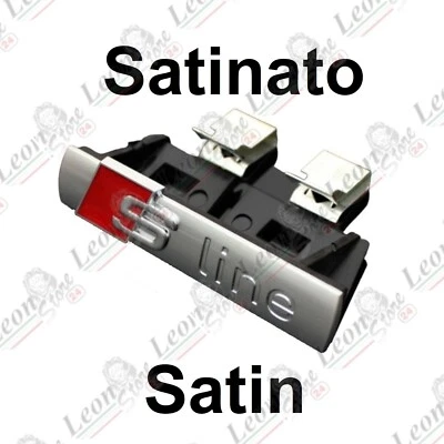 Stemma S-Line Satinato griglia anteriore logo fregio emblema per Audi a3 a4 q3
