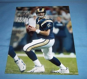 St Louis Rams Marc Bulger Signed Autographed 8x10 Photo West Virginia - Picture 1 of 1