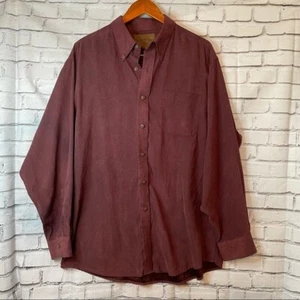 Duck Head Eggplant Expedition Long Sleeved Button Up Shirt - Picture 1 of 4
