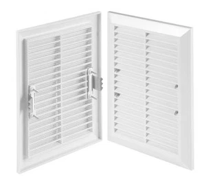 Lüftungsgitter 165 mm x 235 mm mit Fliegengitter und Montageset Flachkanalabdeckung  - Bild 1 von 6