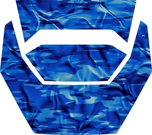 21-CURRENT POLARIS GENERAL 1000 HOOD DECAL REFLECTIVE BLUE WAVING CAMOUFLAGE - Bild 1 von 1