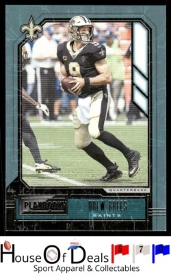2020 Panini Playbook #84 Drew Brees New Orleans Saints Vintage Football Card - Image 1 of 2