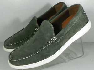 594518 SP50 PATTON VENETIAN MEN'S SHOES SIZE 9 M GREEN SUEDE JOHNSTON & MURPHY - Picture 1 of 5