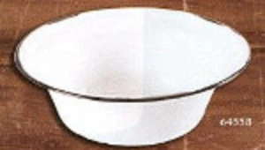 Tazón de cereal - esmalte blanco - reproducción hecha para lucir antigua - 64558 - Imagen 1 de 1