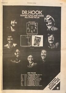 Dr HOOK - VINTAGE PRESS ADVERT - MAKIN’ LOVE AND MUSIC - 1977