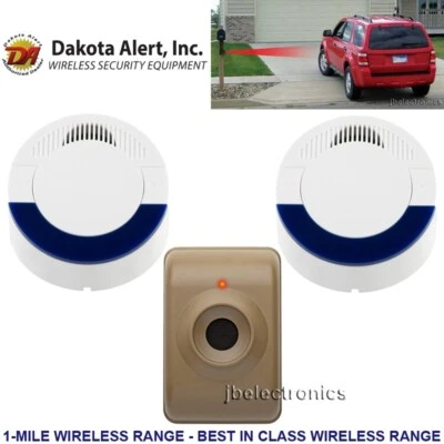 DAKOTA ALERT DCMA-4000 WIRELESS MOTION SENSOR DRIVEWAY SECURITY ALARM 2 RECEIVER - Image 1 of 4