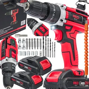 Trapano Avvitatore a Percussione Doppia Batteria Litio 2Ah Livello Incorporato - Foto 1 di 13