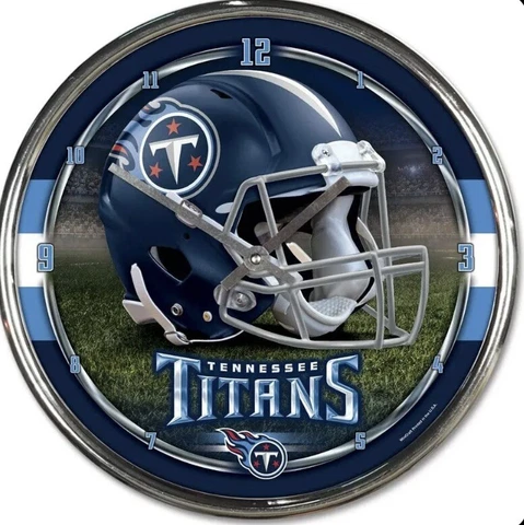 Tennessee Titans Official Licensed Wall Clock NFL Football Man Cave 12” Cover