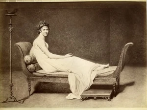 France Painting Louvre Museum Madame Recamier by David Old Photo 1900 - Picture 1 of 3