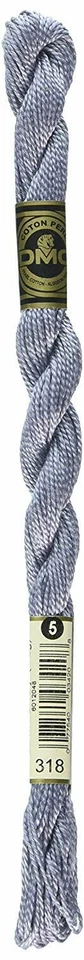DMC 115 5-318 Pearl Cotton Thread, Light Steel Grey, Size 5 - Image 1 of 1