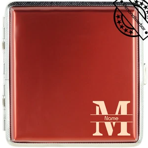 Estuche para 20 cigarrillos con grabado MONOGRAMA • Color Rojo - Imagen 1 de 5
