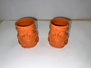 Set Of 2 Tiki Mug Orange Polynesian Heritage San Francisco Giants Ceramic Mug - Picture 1 of 8