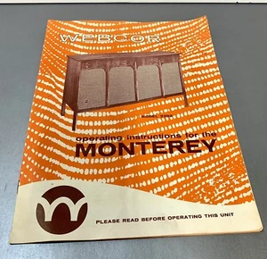 Vintage WEBCOR Operating Instructions Monterey Model 3392 Styled For Sound - Picture 1 of 11