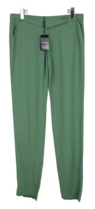 EMPORIO ARMANI Ea Antinea Trousers Women's IT 42 Zip Fly Green Chino Tapered - Picture 1 of 10
