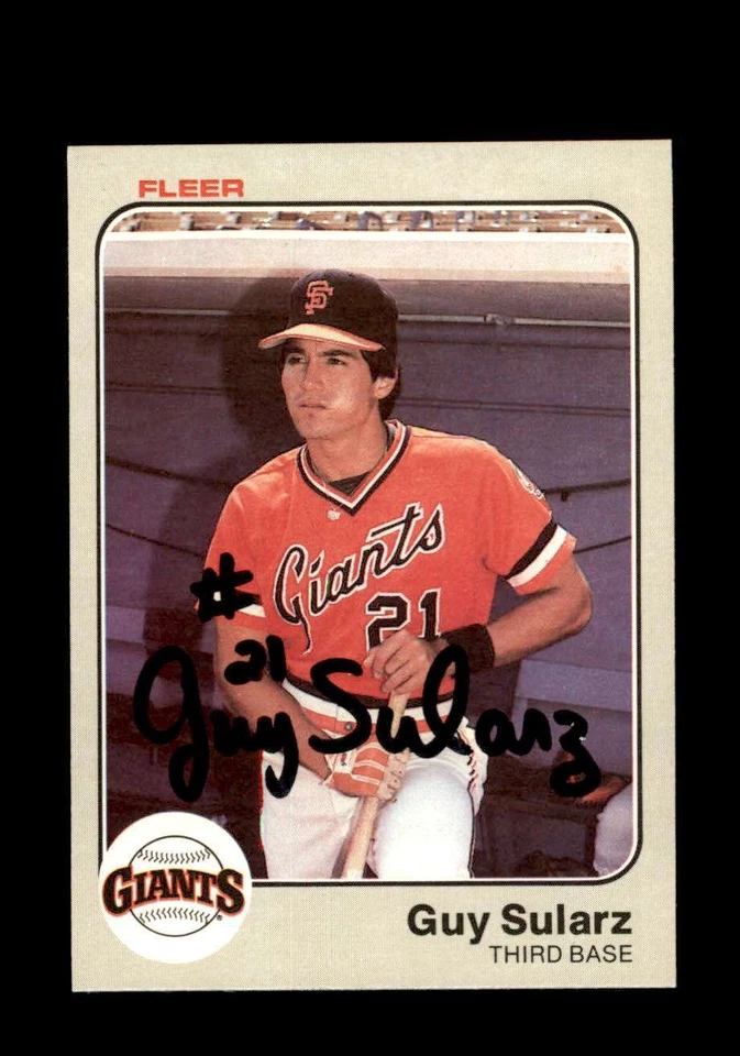 Guy Sularz Autograph Signed 1983 Fleer San Francisco Giants - Image 1 of 1