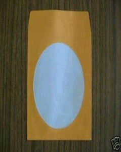 1000 ORANGE CD PAPER SLEEVES w/ WINDOW & FLAP - JS203 - Picture 1 of 1