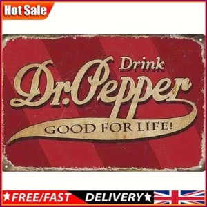 Metal Dr. Pepper Tin Sign Rectangular Iron Painting Wall Home Bar Decor40x30cm - Picture 1 of 11