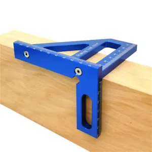 4.4inch Woodworking Layout Measuring Tool Square Protractor Miter Triangle Ruler - Picture 1 of 4
