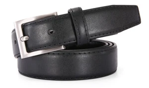 Cinture casual da uomo in pelle con fibbia singolo cintura abito di base, larghezza 1/8 - Foto 1 di 5