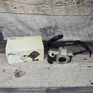 Nikon N60 35mm SLR Film Camera Body Only With Strap And Original Box Silver - Picture 1 of 13