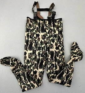 Camouflage Waders Suspenders Waterproof Brown Green Duck Pattern Camo - Picture 1 of 10