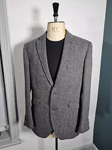 Chaqueta Brook Taverner Tweed UK 42R Gris Tejida Moteada Blazer Lana - Imagen 1 de 16