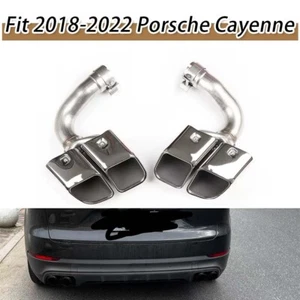 For 2018-2022 Porsche Cayenne Sports Exhaust Systems Tailpipe Muffler Tips 2Pcs - Picture 1 of 4