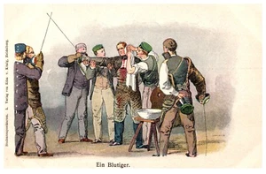 Tending Wounds from Mensur aka Student Fencing, Heidelberg Germany - Picture 1 of 2