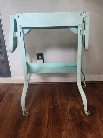mid century drop leaf metal desk w bottom shelf Cover
