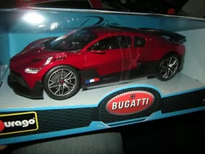 1:18 Bburago Bugatti Divo rojo/rojo en embalaje original - Imagen 1 de 1