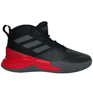 Adidas Ownthegame Mens Basketball Sneakers Size 9.5M Black Red Lace Up Shoes