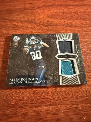 2014 Bowman Sterling Dual Patch Allen Robinson Rookie Card - Image 1 of 2