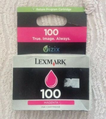 GENUINE LEXMARK 100 14N0901BR MAGENTA INK S301 S305 S405 S409 S815 Free Postage - Image 1 of 3