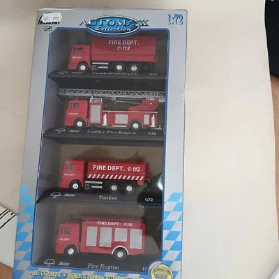 MAN AUTOMAXX COLLECTION 1:72 DIE CAST METAL fire dept VEHICLES boxed fire trucks - Image 1 of 4