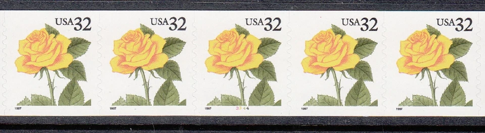 USA PNC SC# 3054 YELLOW ROSE 32c.SELF ADHESIVE MNH - PL#3344 - Image 1 of 1