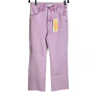 RISEN Womens High Rise Wide Leg Jeans Pink Size 11/30 NWT - Picture 1 of 17