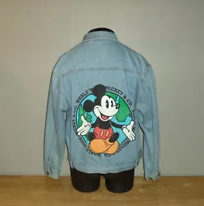 Vintage Mickey Mouse & Co. World Wide Denim Jean Jacket Disney *READ FOR SIZE* - Picture 1 of 8