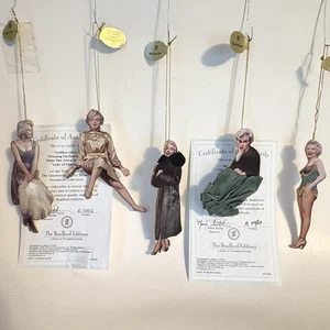 5 Bradford Editions Glamorous Miss Monroe Ornaments Marilyn Monroe w/ COA - Picture 1 of 10