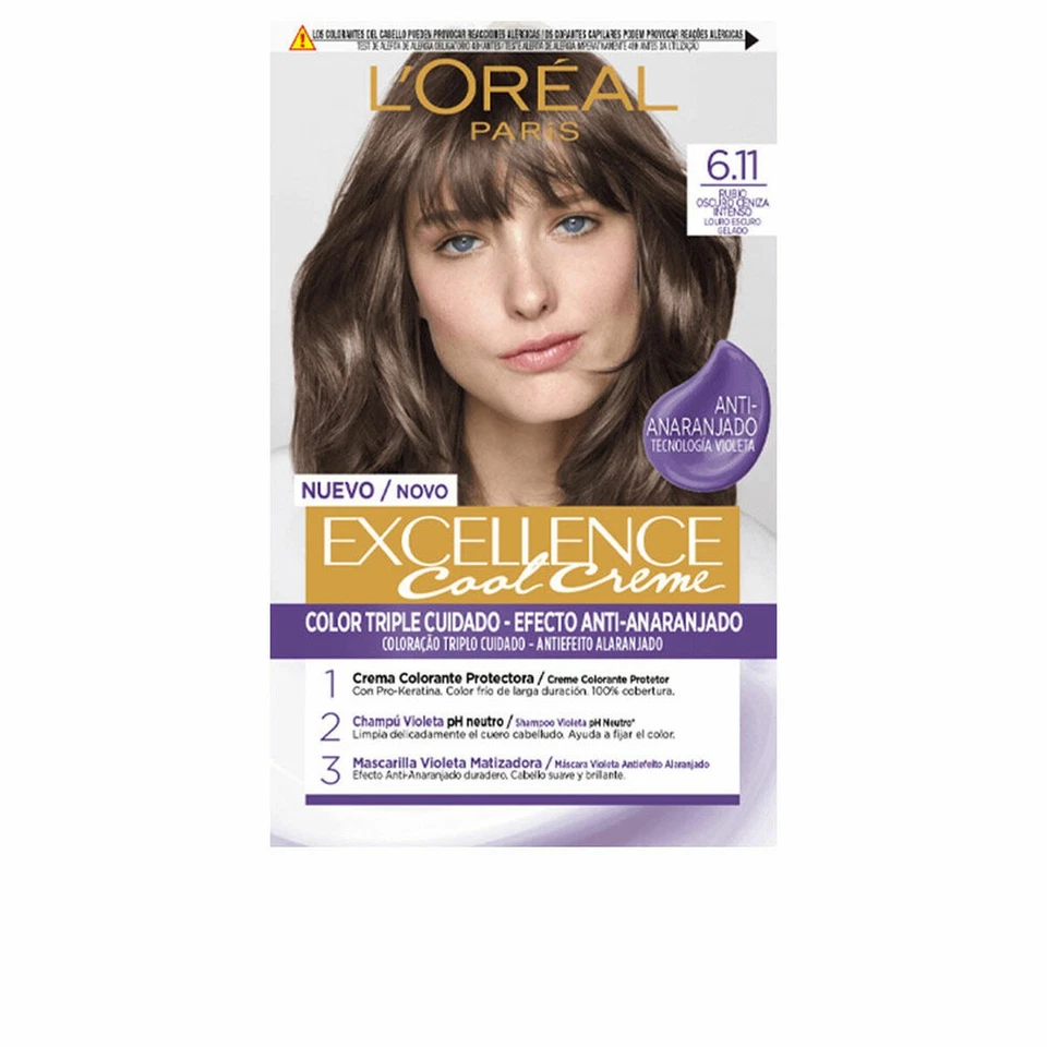 Tintura Permanente in Crema L'Oreal Make Up Excellence Cool Creme 6.11-rubio  - Immagine 1 di 1